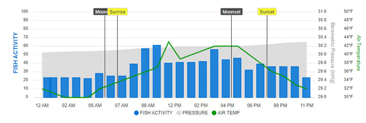 Lake-Link Fishing Forecaster graph